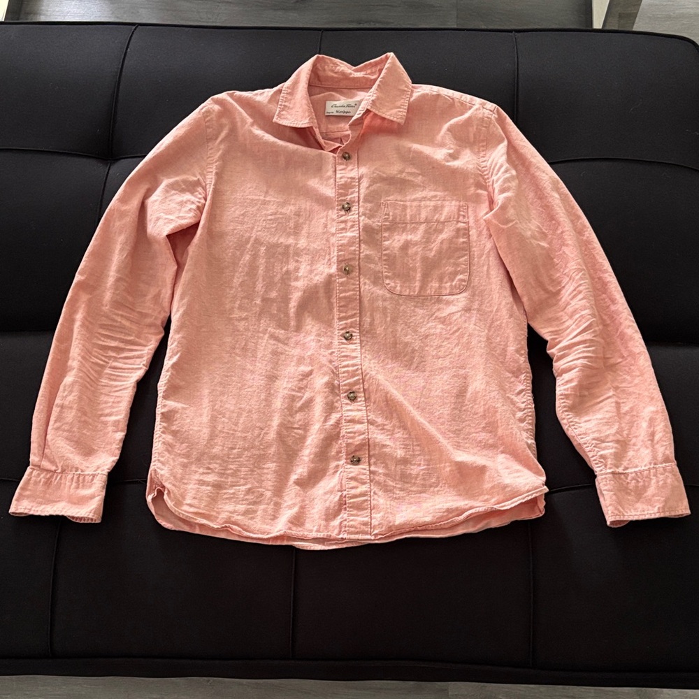 Casual Light Pink Button Down Shirt